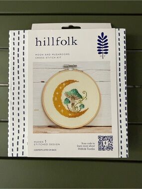 Hillfolk Moon and Mushrooms Cross Stitch Kit